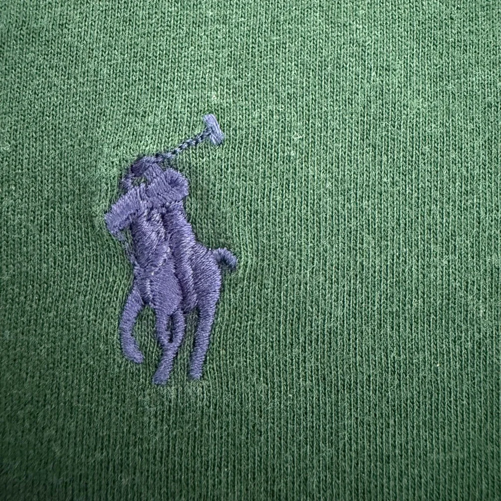 Polo Ralph Lauren Long Sleeve T-Shirt Mens XL Green Purple Pony Cotton